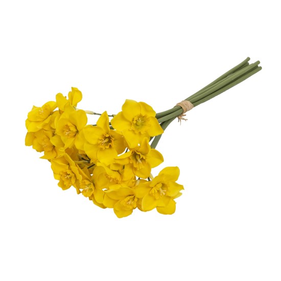 Buchet 6 narcise, cu aspect natural, inaltime 40cm / SL062_galben