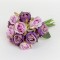 Buchet 12 trandafiri artificiali, culoare mov + roz, H 25 cm, B.S.P. / SL065_2