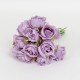 Buchet 12 trandafiri artificiali, culoare lila, H 25 cm, B.S.P. / SL065_1