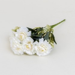 Buchet flori artificiale, 5 fire, culoare alb, H 29 cm, B.S.P. / SL077_4