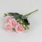 Buchet flori artificiale, 5 fire, culoare roz, H 29 cm, B.S.P. / SL077_3