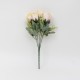 Buchet trandafiri artiificiali, 5 fire, culoare crem, H 30, B.S.P. / SL078_1