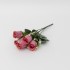 Buchet trandafiri artiificiali, 5 fire, culoare roz inchis, H 30, B.S.P. / SL078_3
