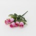 Buchet trandafiri artiificiali, 5 fire, culoare roz , H 30, B.S.P. / SL078_4