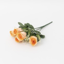 Buchet trandafiri artiificiali, 5 fire, culoare portocaliu, H 30, B.S.P. / SL078_5