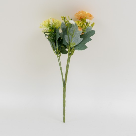 Buchet flori artificiale, 6 fire, 2 culori, H 30 cm, B.S.P. / SL079_1