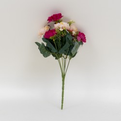 Buchet flori artificiale, 6 fire, 2 culori, H 30 cm, B.S.P. / SL079_3