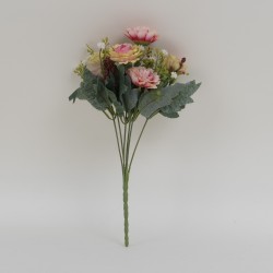 Buchet flori artificiale, 6 fire, 2 culori, H 30 cm, B.S.P. / SL079_4