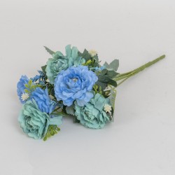 Buchet flori artificiale, 6 fire, 2 culori, H 30 cm, B.S.P. / SL079_2