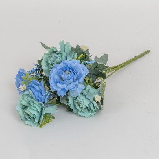 Buchet flori artificiale, 6 fire, 2 culori, H 30 cm, B.S.P. / SL079_2