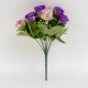 Buchet 10 trandafiri artificiali, culoare mov, H 30 cm, B.S.P. / SL081_1