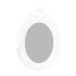 Oglinda ovala, din lemn, culoare alb, 60x38,5 cm, B.S.P. / SL085