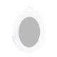 Oglinda ovala, din lemn, culoare alb, 60x38,5 cm, B.S.P. / SL085