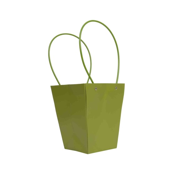 Set 10 pungi pentru ghiveci, culoare verde inchis, 20x17x12 cm, B.S.P. / SL097_5