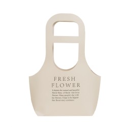 Set 10 cutii carton pliate, model poseta, culoare crem, 32x23x7.5 cm, B.S.P. / SL100_2