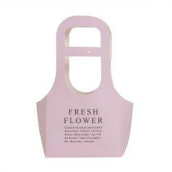 Set 10 cutii carton pliate, model poseta, culoare roz deschis, 32x23x7.5 cm, B.S.P. / SL100_3