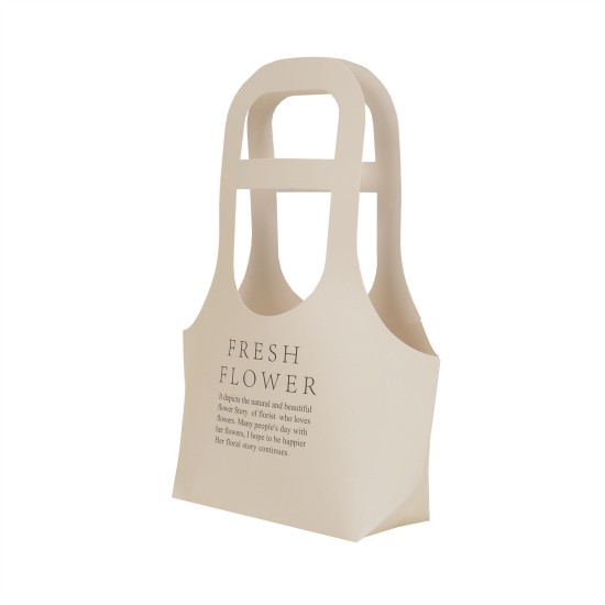 Set 10 cutii carton pliate, model poseta, culoare crem, 32x23x7.5 cm, B.S.P. / SL100_2