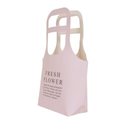 Set 10 cutii carton pliate, model poseta, culoare roz inchis, 40X30X10 cm, B.S.P. / SL101_4