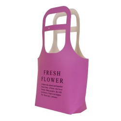 Set 10 cutii carton pliate, model poseta, culoare lila, 40X30X10 cm, B.S.P. / SL101_2