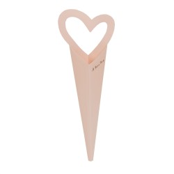 Set 10 cutii pentru un trandafir, model inima, culoare somon, 47x13 cm, B.S.P. / SL102_1