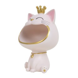 Statueta din rasina, model pisicuta, culoare roz, H 29 cm, B.S.P. / SL1077_3