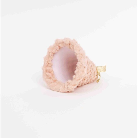 Decoratiune craciun, model clopotel, culoare somon, 12/set, 9 cm, B.S.P. / SL1098_1