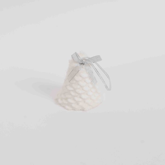 Decoratiune craciun, model clopotel, culoare alb, 12/set, 9 cm, B.S.P. / SL1098_2