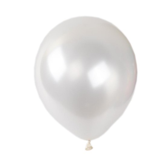 Set 100 baloane, latex, culoare alb, 30 cm, B.S.P. / SL111_3