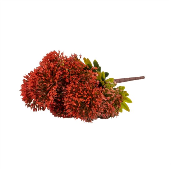 Buchet verdeata artificiala, model bulgaras, culoare rosu, H 30 cm, B.S.P. / SL1124_1