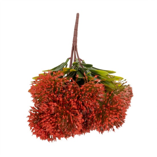 Buchet verdeata artificiala, model bulgaras, culoare rosu, H 30 cm, B.S.P. / SL1124_1