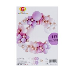 Set aranjament baloane pentru arcada, 113 bucati, dimensiuni diferite, B.S.P. / SL1141_2