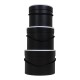 Set 3 cutii cilindrice, culoare negru, B.S.P. / SL117_2