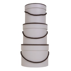 Set 3 cutii cilindrice, culoare roz, B.S.P. / SL117_4