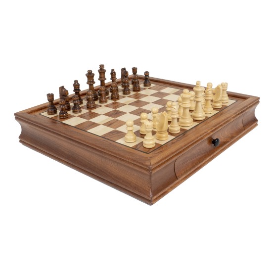 Joc de sah magnetic, din lemn, model premium, 40x40x7 cm, B.S.P. / SL1184