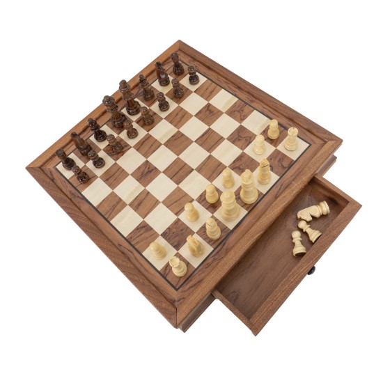 Joc de sah magnetic, din lemn, model premium, 40x40x7 cm, B.S.P. / SL1184