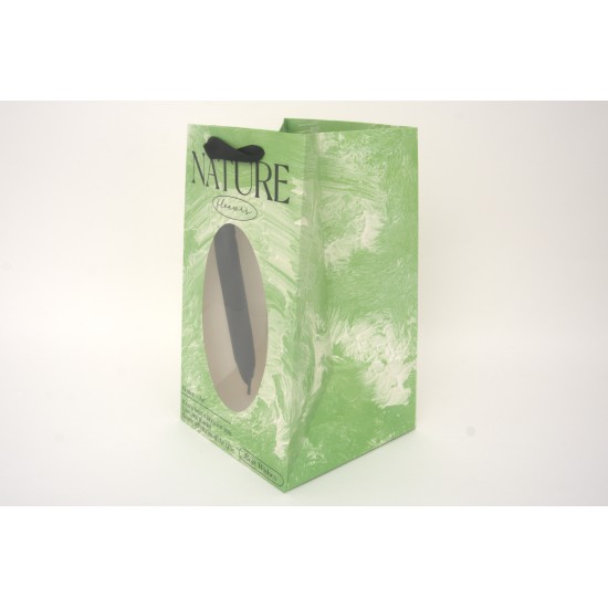 Set 2 pungi cu fereastra, culoare verde, 30*20*20 cm, B.S.P. / SL1227-3