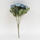 Buchet trandafiri artificiali, 7 fire, culoare albastru, H 30 cm, B.S.P. / SL142_3