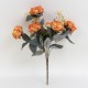 Buchet bujor artificial, 11 fire, culoare portocaliu, H 45 cm, B.S.P. / SL147_3