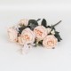 Buchet bujor artificial, 11 fire, culoare roz, H 45 cm, B.S.P. / SL147_4