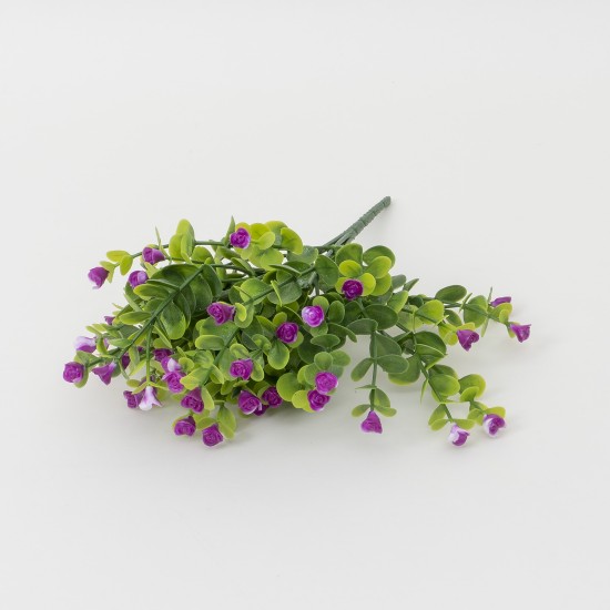 Buchet verdeata + bobite, culoare lila, H 30 cm, B.S.P. / SL149_1