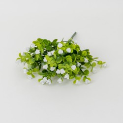 Buchet verdeata + bobite, culoare alb, H 30 cm, B.S.P. / SL149_2