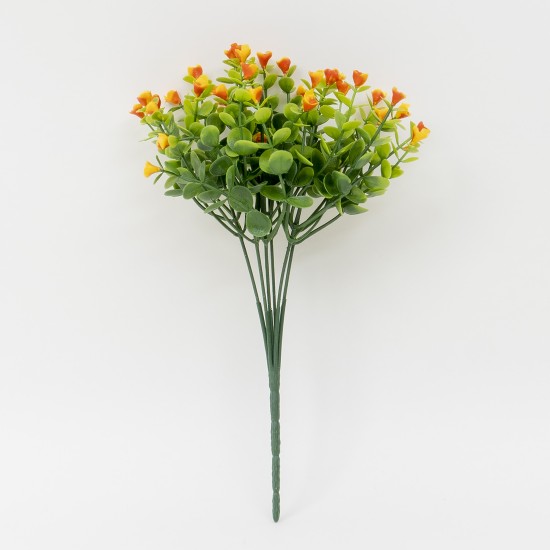 Buchet verdeata + bobite, culoare portocaliu, H 30 cm, B.S.P. / SL149_3