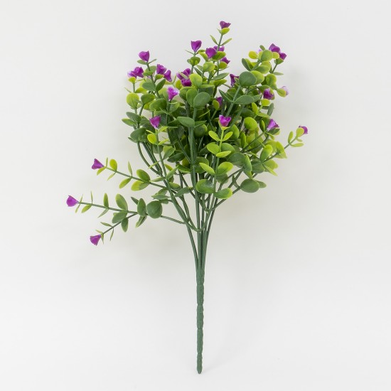 Buchet verdeata + bobite, culoare lila, H 30 cm, B.S.P. / SL149_1