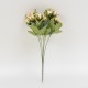 Buchet flori artificiale, 5 fire, culoare galben, H 30 cm, B.S.P. / SL152_3