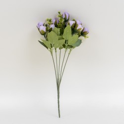 Buchet flori artificiale, 5 fire, culoare mov, H 30 cm, B.S.P. / SL152_4