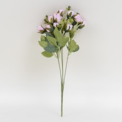 Buchet flori artificiale, 5 fire, culoare roz, H 30 cm, B.S.P. / SL152_5