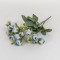 Buchet flori artificiale, 5 fire, culoare bleu, H 30 cm, B.S.P. / SL152_2