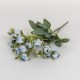 Buchet flori artificiale, 5 fire, culoare bleu, H 30 cm, B.S.P. / SL152_2