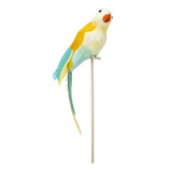 Papagal decorativ pe bat, culoare alb, H 40 cm, B.S.P. / SL159_4