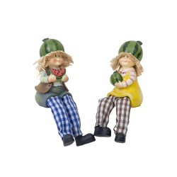 Set 2 figurine din rasina cu picioare atarnatoare, model pepene verde, H 16 cm, B.S.P. / SL163_6